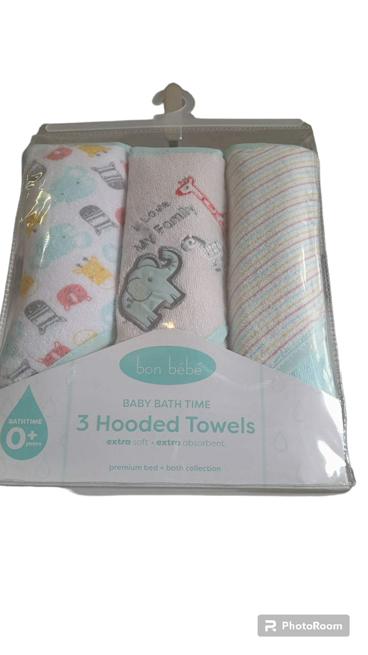 Bon Bebe I love my family Hooded towels