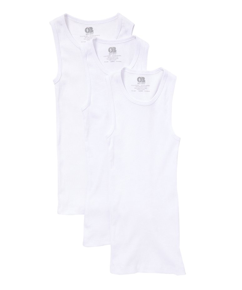 Only Boys 3 Pack Ribbed Tanks