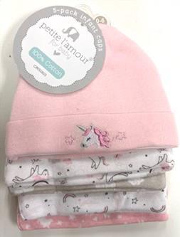 Petite L'amor 5 pack Hats Pink Unicorn