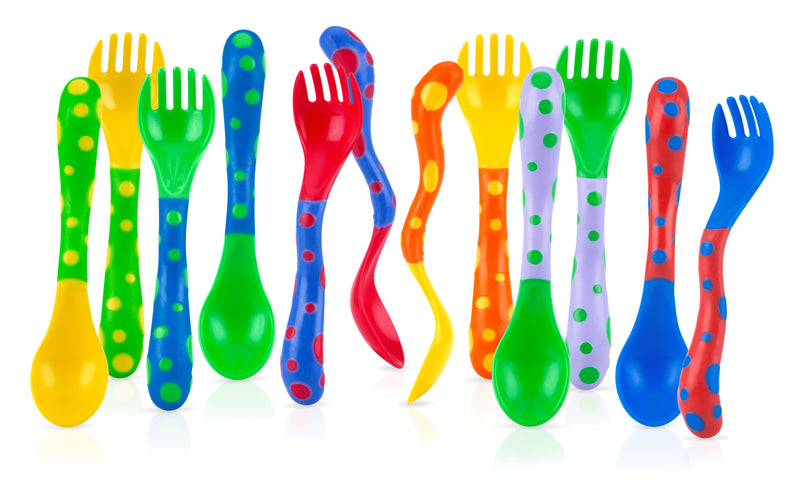 Nuby Fun Feeding Spoon and Fork Set