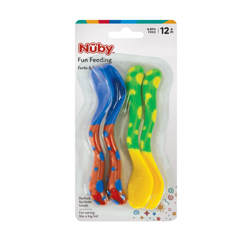 Nuby Fun Feeding Spoon and Fork Set