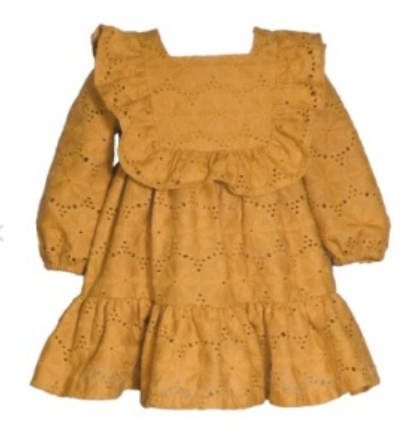 Bonnie Jean Yellow Eyelet Dress