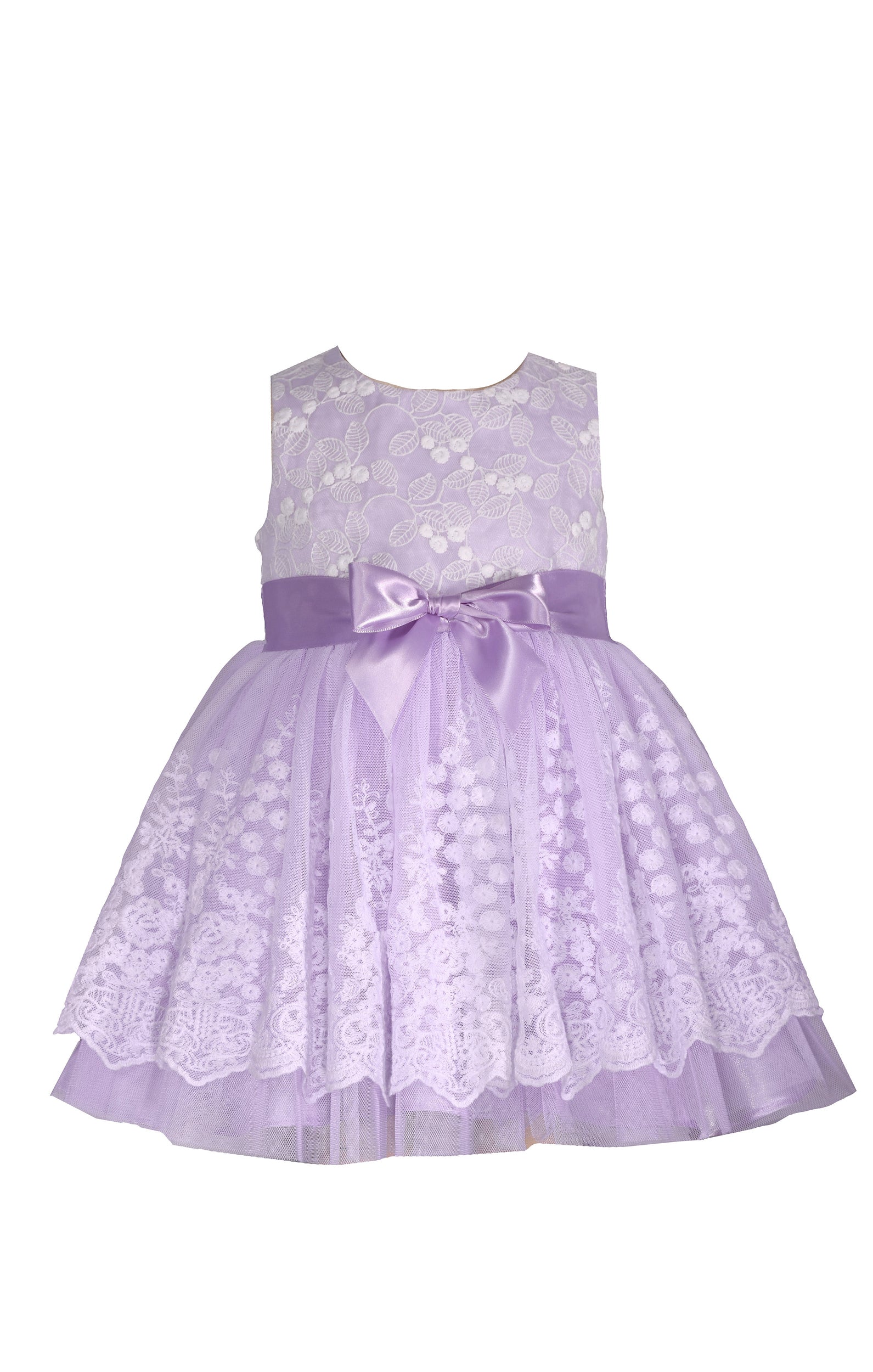 Bonnie Jean Lavender Embroided Dress