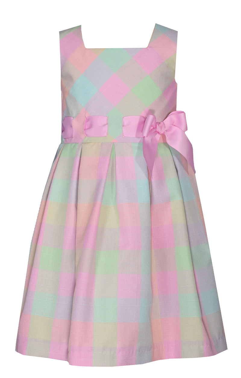 Bonnie Jean Plaid Pink Dress