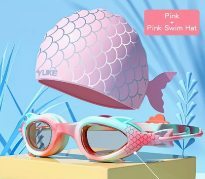 Swimming Goggles and Cap Set