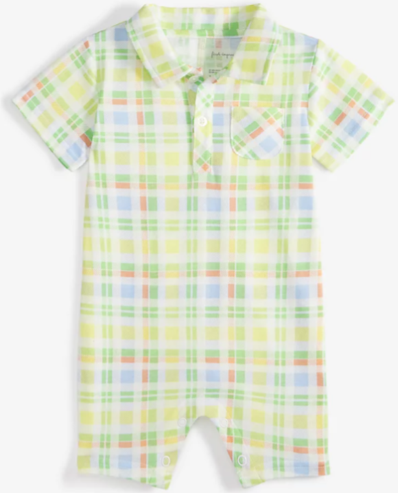 First Impressions Yellow Plaid Sunsuit