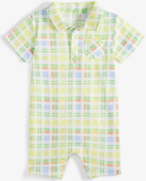 First Impressions Yellow Plaid Sunsuit