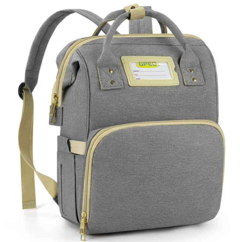 GPED Grey Diaper Bag Backpack