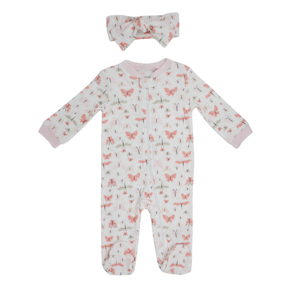 Chickpea 2 piece butterfly romper and headband