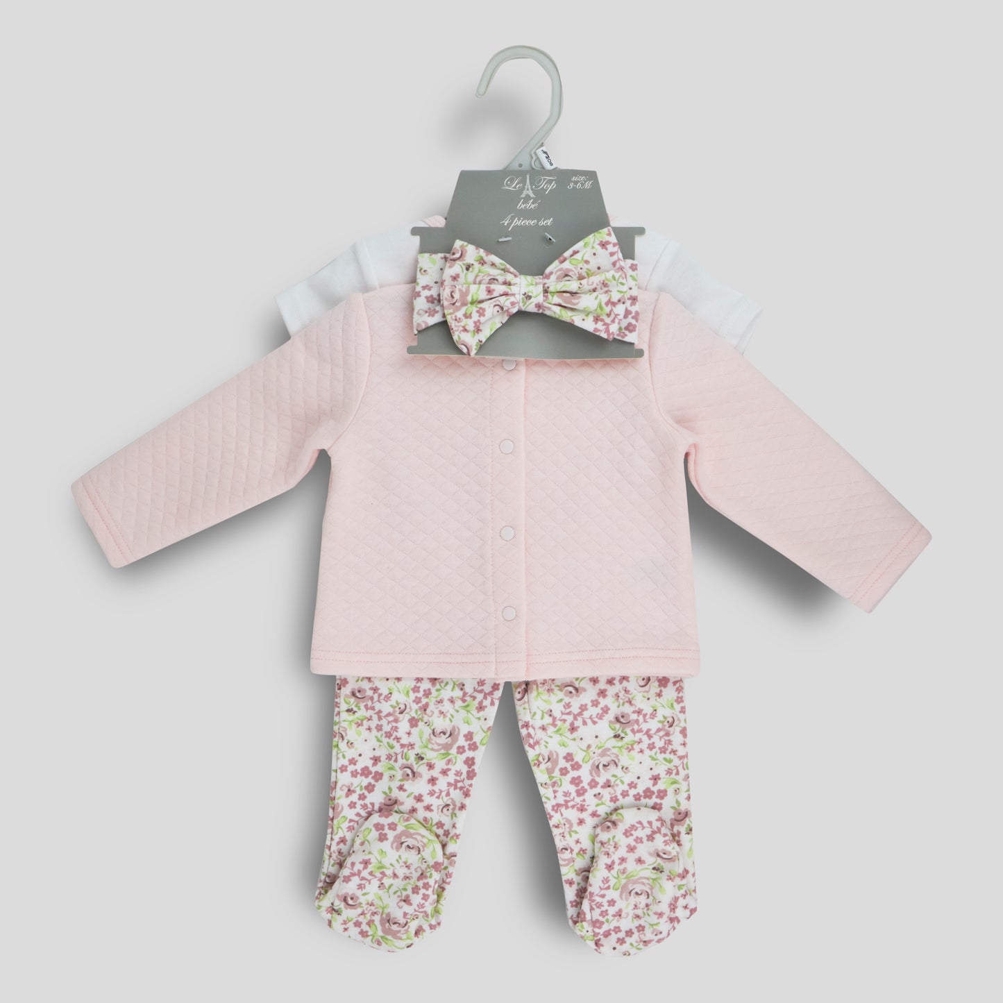 Le Top bebe 4 piece quilted cardigan set