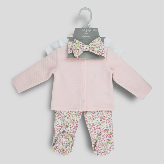 Le Top bebe 4 piece quilted cardigan set