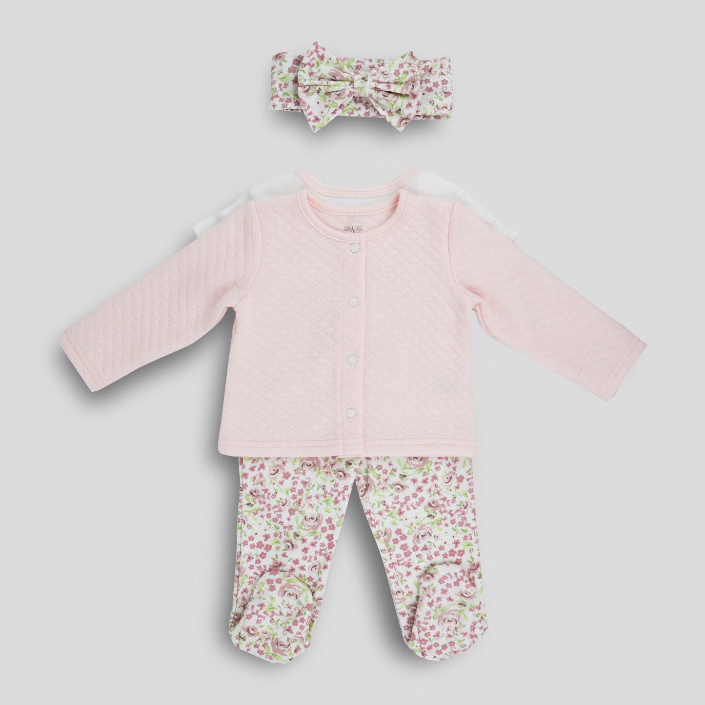 Le Top bebe 4 piece quilted cardigan set