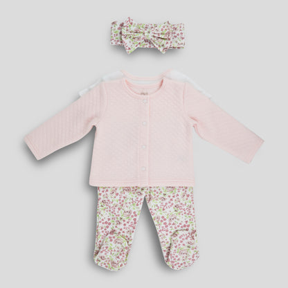 Le Top bebe 4 piece quilted cardigan set