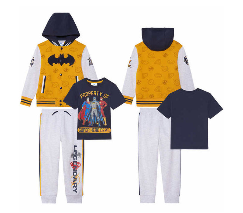 DC Justice League Character Kids' 3-piece Jacket Set