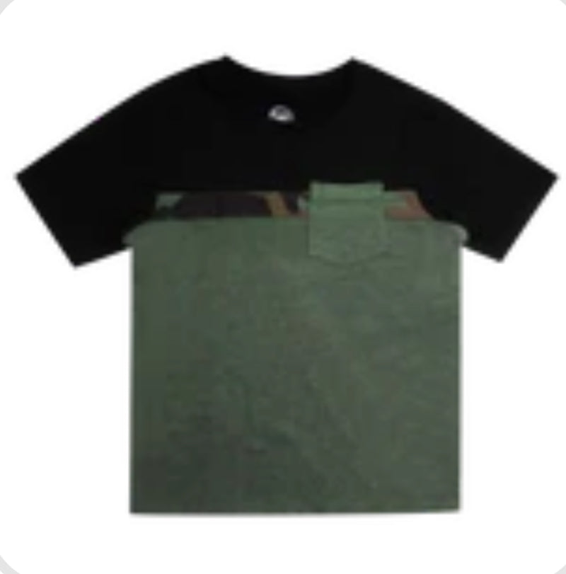 Wonder nation black and green camo t-shirt