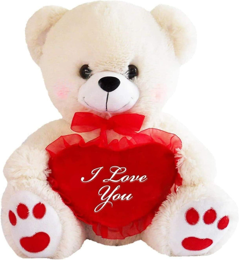 I Love You White and Red Teddy Bear