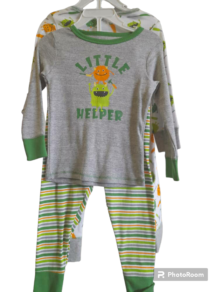 Only Boys Little Helper Green Pyjamas