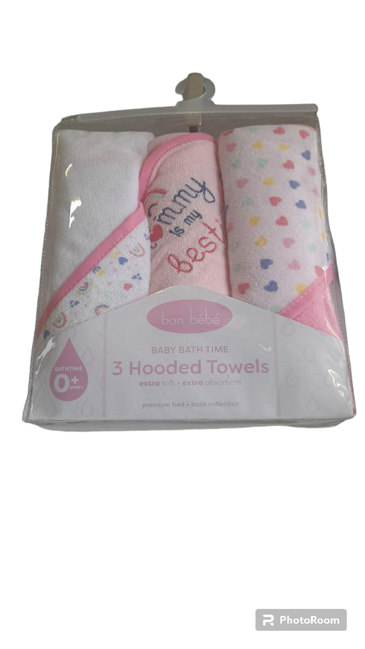 Bon bebe Pink Mummy is Best Hooded Towels