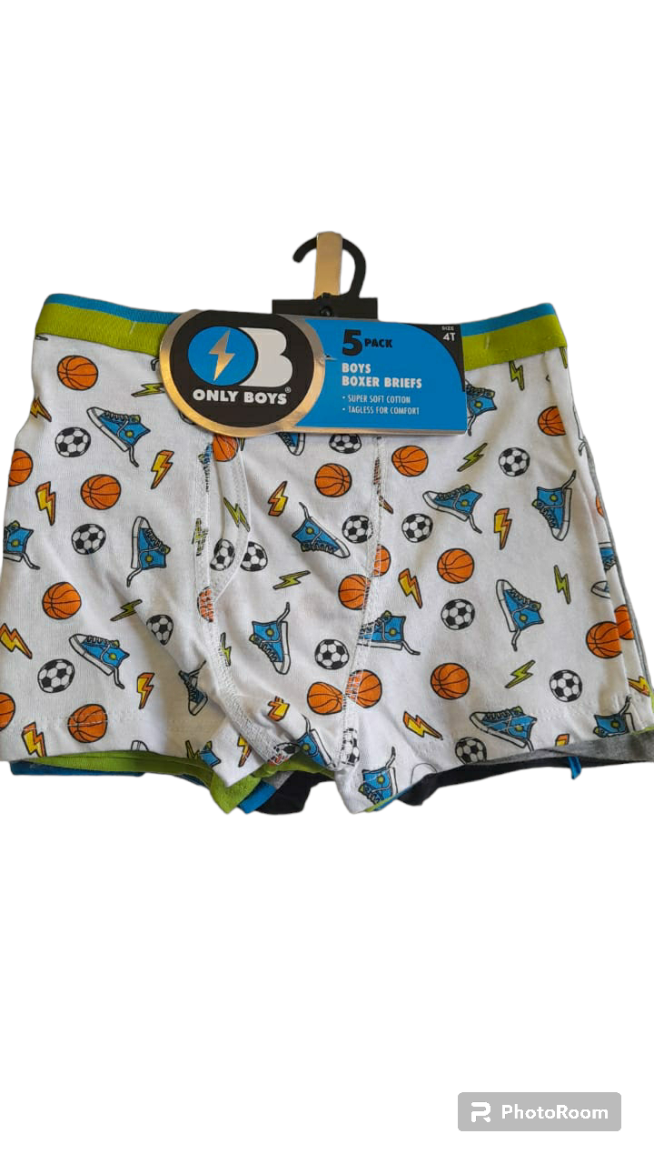 Only Boys 5 Pack boys boxer briefs