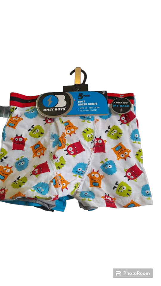 Only Boys 5 Pack boys boxer briefs