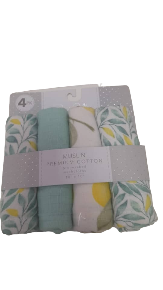 Rene Rofe baby 4 Pack Muslin Washcloth