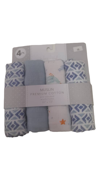 Rene Rofe baby 4 Pack Muslin Washcloth