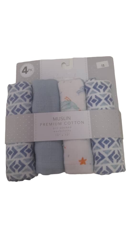 Rene Rofe baby 4 Pack Muslin Washcloth