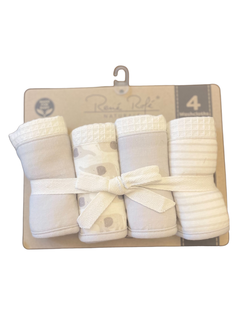 Rene Rofe Naturals 4 pack Terry Washcloths