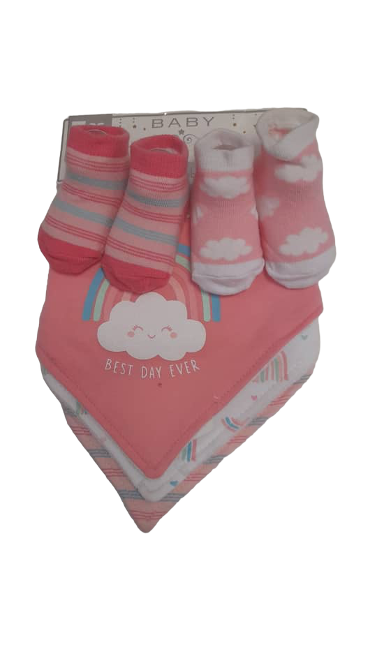 Bon Bebe Socks and bib Set