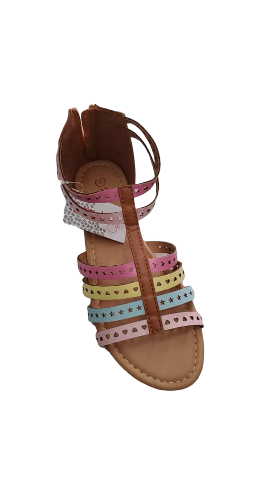 kensie girl tan multi colour sandal