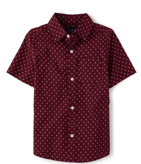 Place Maroon Button Down Shirt