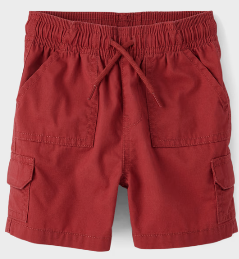 Place Baby Red Cargo Shorts
