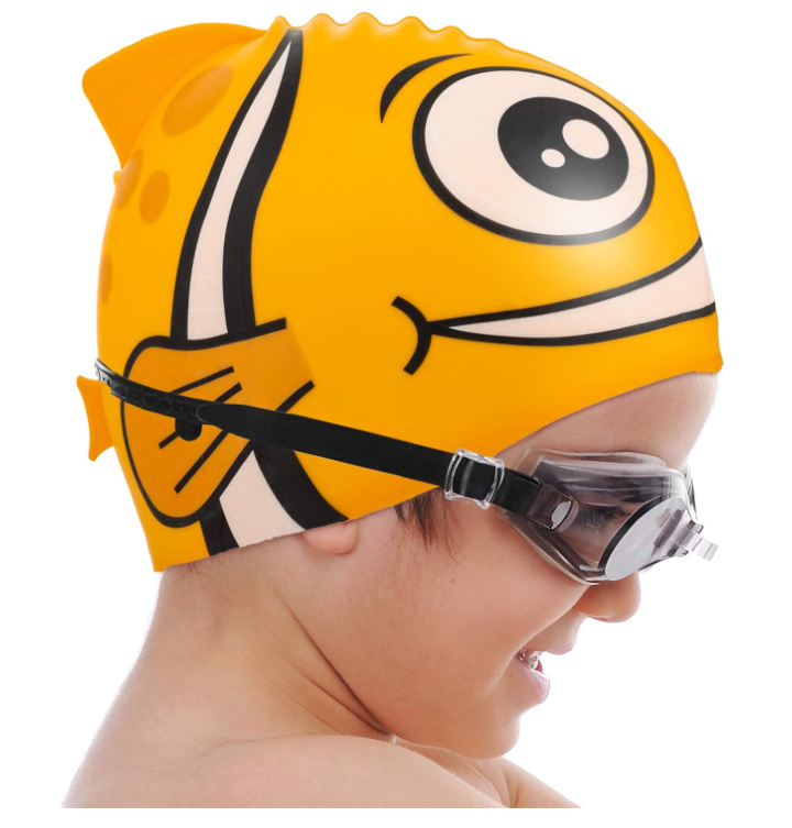 Yellow Fish Swim Cap