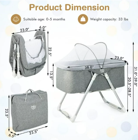 Infans 2-in-1 Stationary & Rock Bassinet