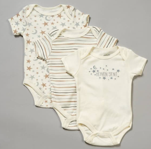 Chick Pea 3 pack bodysuits Heaven Sent