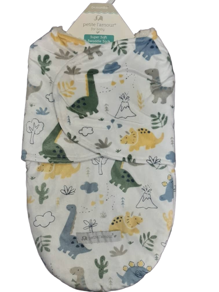 Petite L'amour Swaddle Blanket Dinasour