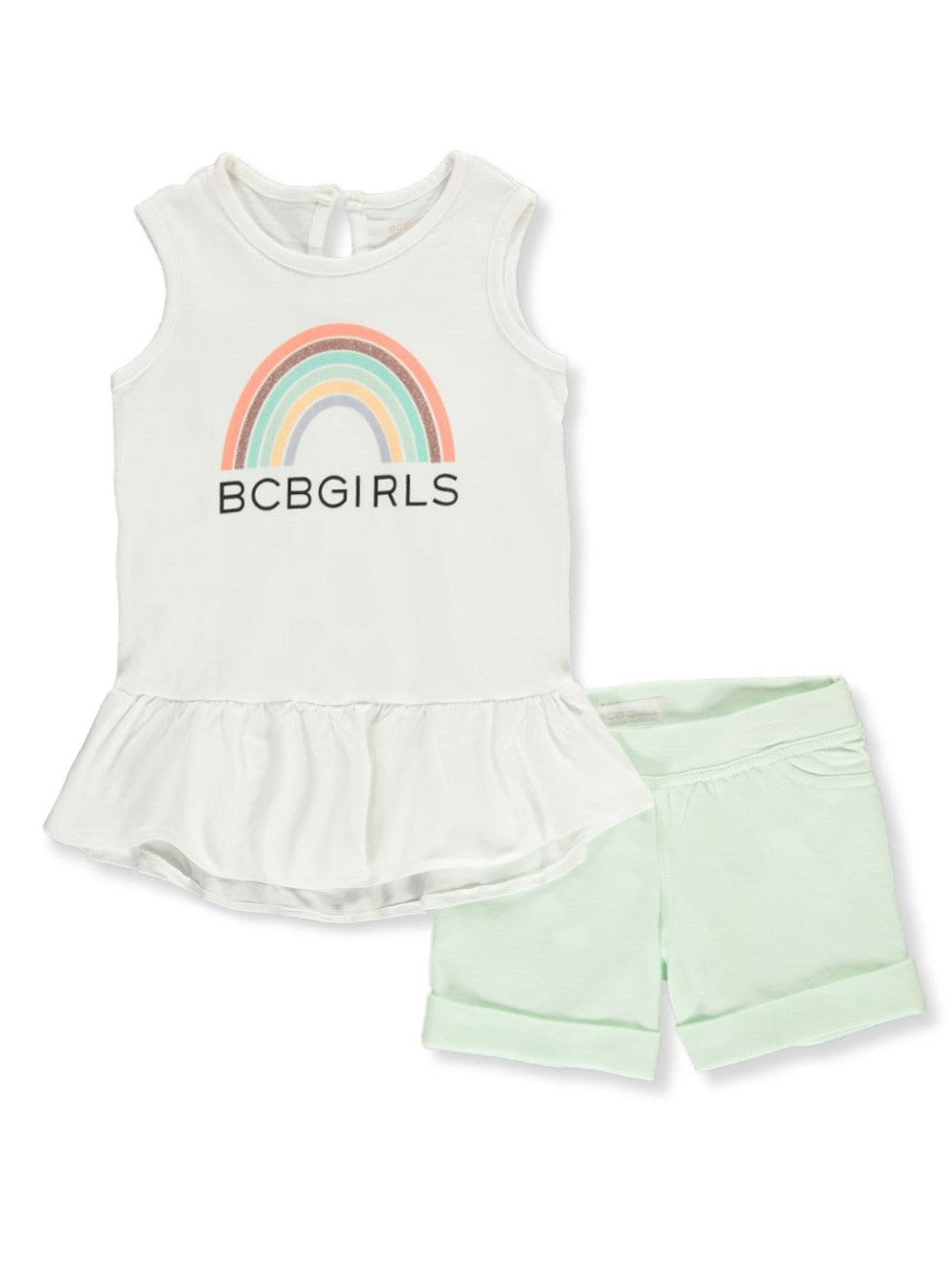 BCBG Girls Rainbow Short and Sleeveless Tee Set
