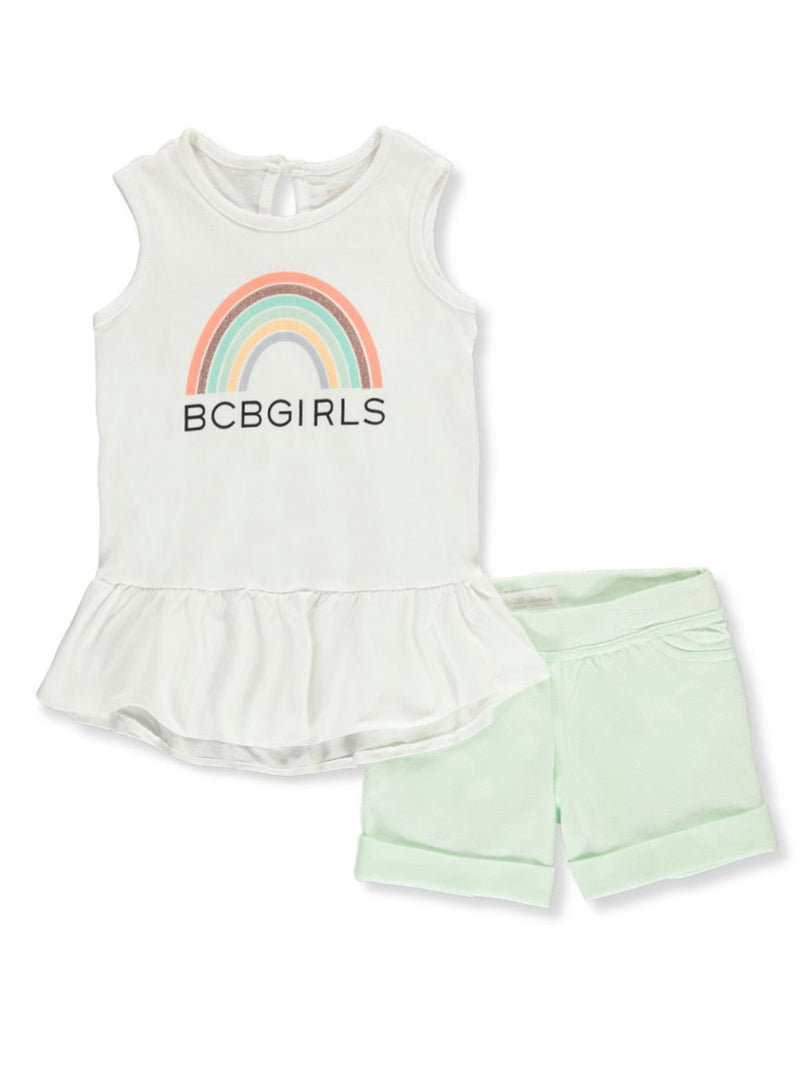 BCBG Girls Rainbow Short and Sleeveless Tee Set