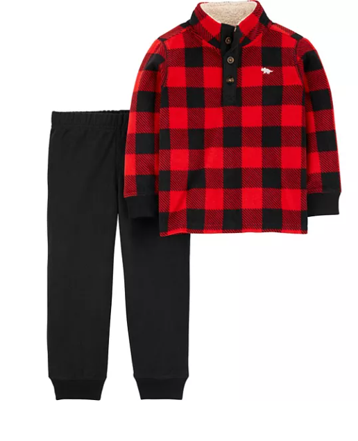 Baby Boy Carter's Buffalo Check Pullover & Jogger Pants Set