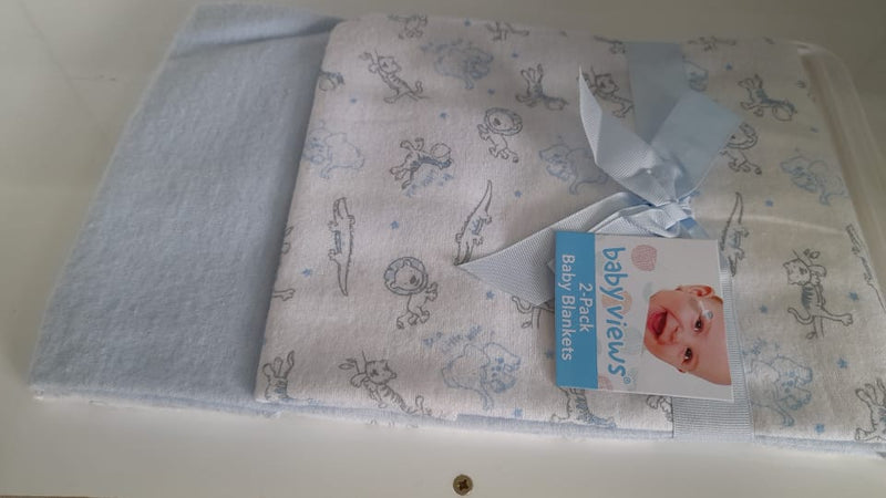 Baby Views 2 Pack Receiving Blanket