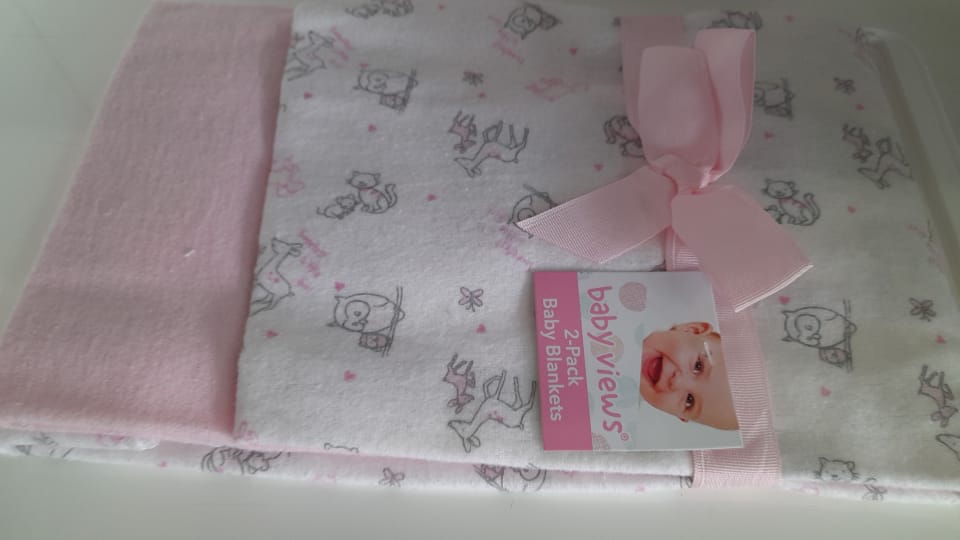 Baby Views 2 Pack Receiving Blanket