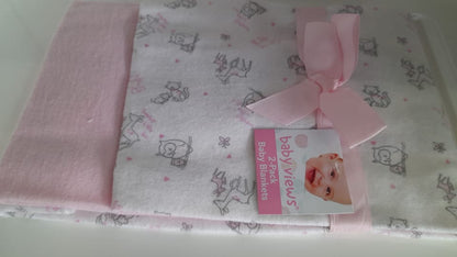 Baby Views 2 Pack Receiving Blanket