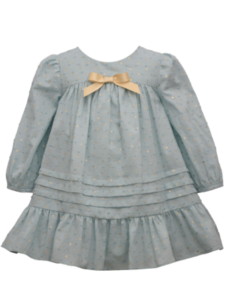 Bonnie Jean Mint Tucked Dress