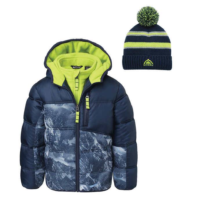 Snozu Kids' Jacket w/Hat, Blue