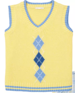 Boyz Wear Yellow Cardigan Vest