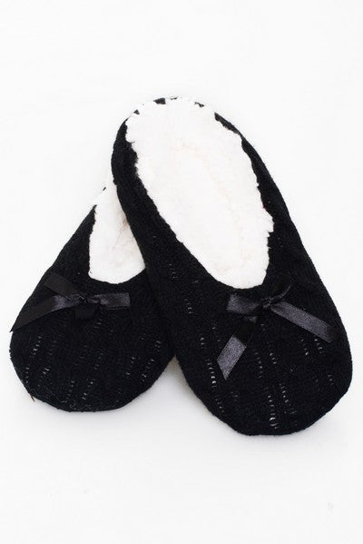 Yelete Cable Knit Indoor Ballet Slippers