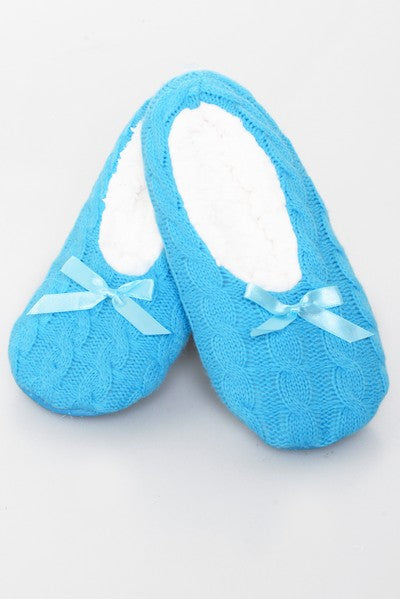 Yelete Cable Knit Indoor Ballet Slippers