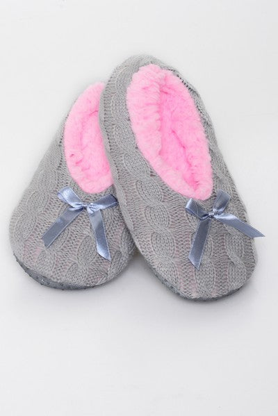 Yelete Cable Knit Indoor Ballet Slippers