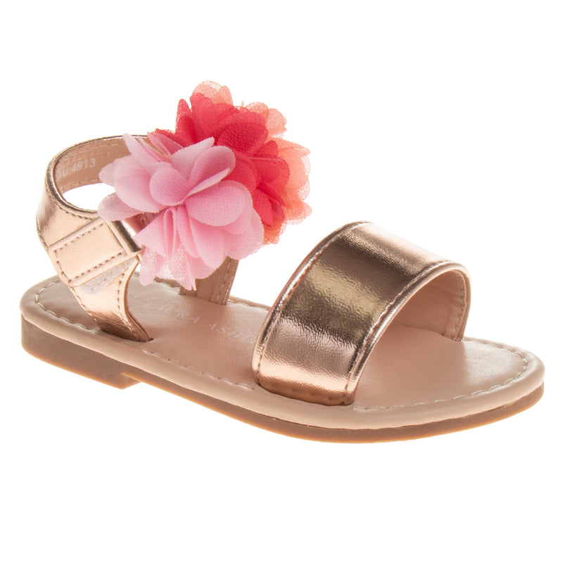 Laura Ashley Toddler Girls Rose Gold Sandals