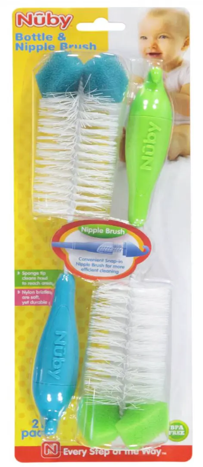 Nuby Bottle & Nipple Brush 2 pack Nuby